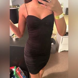 Black mini dress